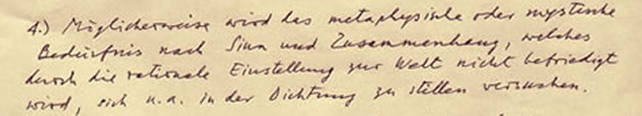 Aus der Beilage eines Briefes Karl Schmids an seinen Kollegen Prof. Dr Hardi Fischer vom 31. August 1973. ETH-Bibliothek, Hochschularchiv, Hs 811:1.