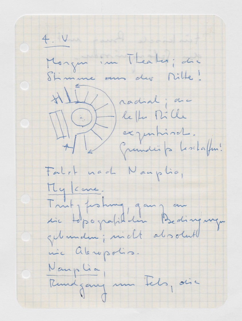 Max Frisch, Notiz von einer Griechenland-Reise, 1957 (MF-A-N-129)