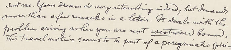 Carl Gustav Jung (1875-1961) to Victor White (1902-1960), approx. 14.05.1947. The ETH Library, University Archives,&nbsp; Hs 1056:31321