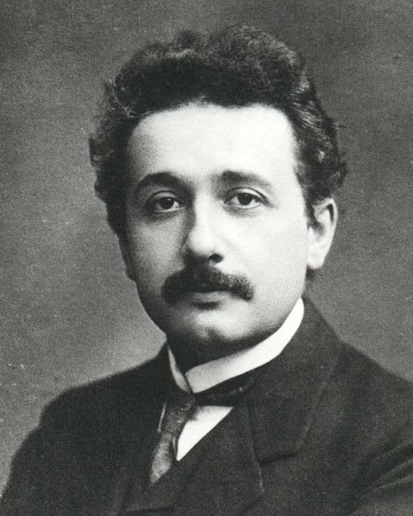 A portrait of Albert Einstein 