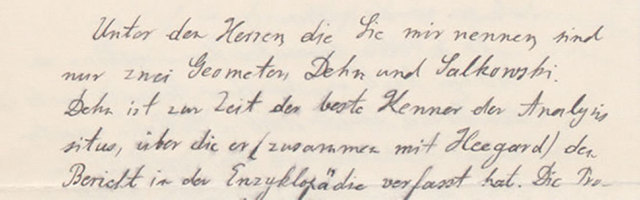 Letter to the President of the Swiss School Board from Georg Frobenius , o.D., S.1.&nbsp; The ETH Library, University Archives , SR3:1913/724, Ad. 2