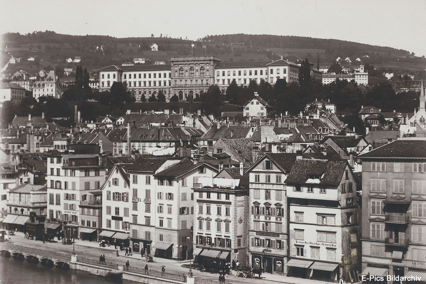 The Zurich University Quarter seen from the Limmat