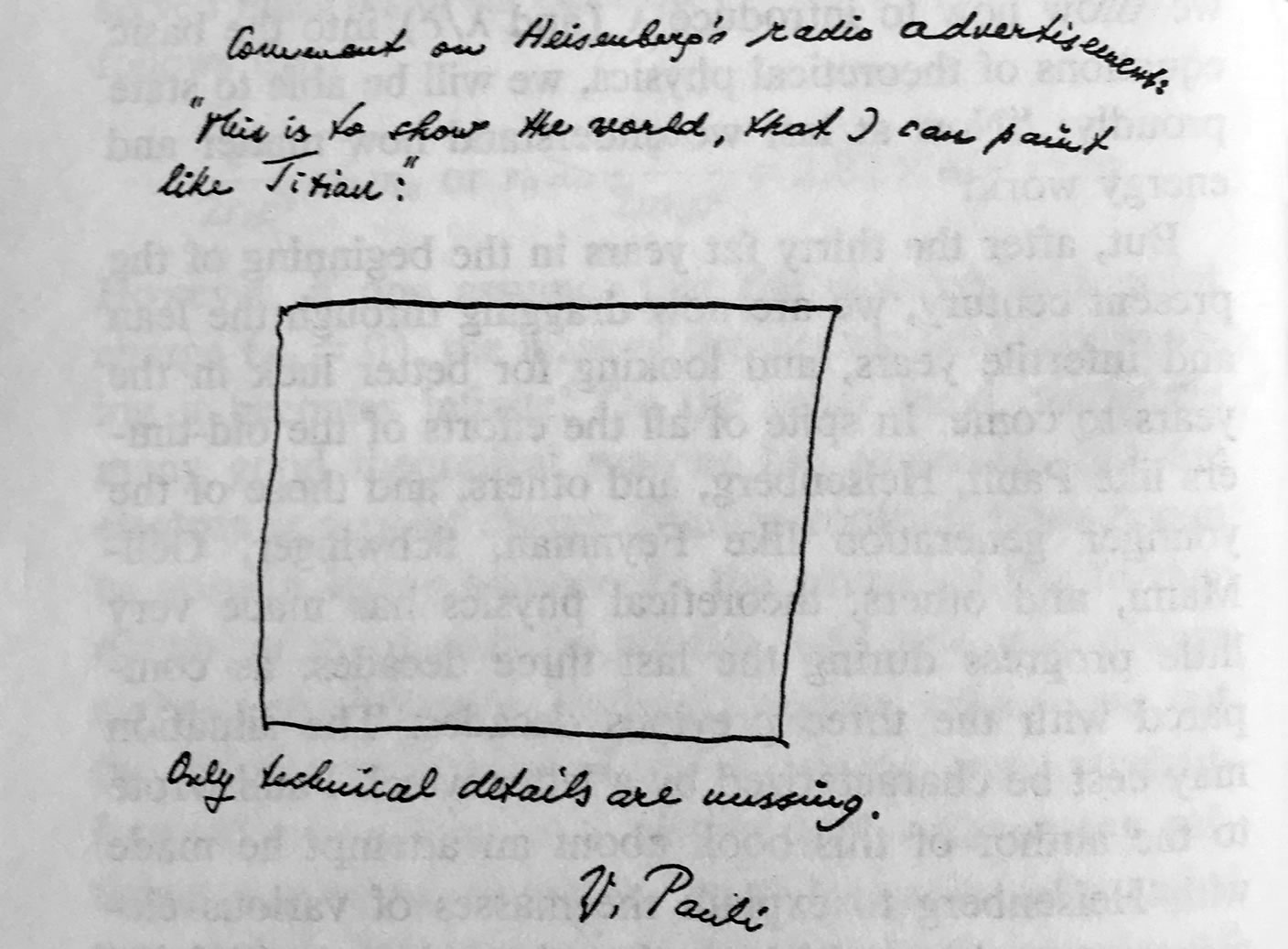 Handwritten document with a drawn rectangle