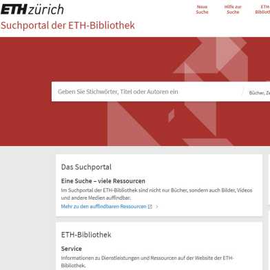 Suchportal der ETH-Bibliothek