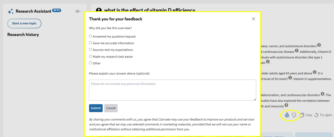 Enlarged view: Provide Feedback to the Research Assistant