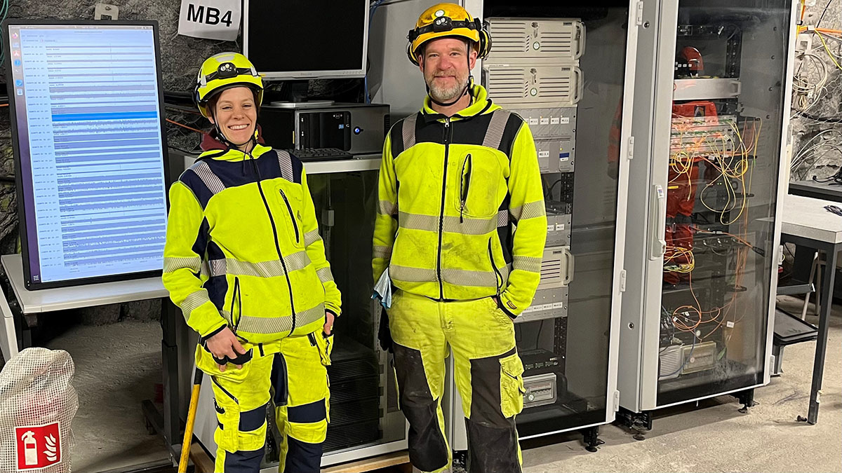 Rebecca Hochreutener und Dr. Marian Hertrich (BedrettoLab für Geowissenschaften und Geoenergien, D-ERDW)