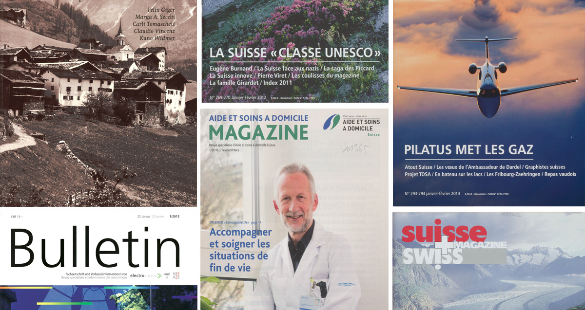 Collage mit Magazincovers