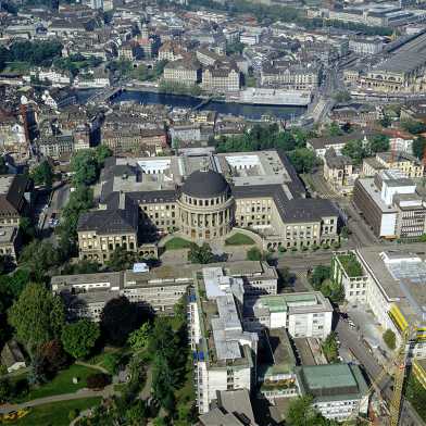 Luftbild vom ETH Zürich und Umgebung