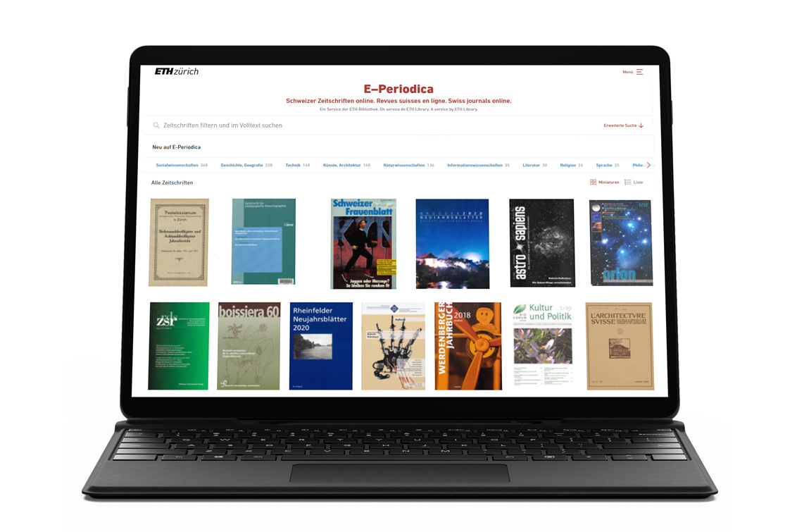 Neu digitalisierte Zeitschriften auf E-Periodica